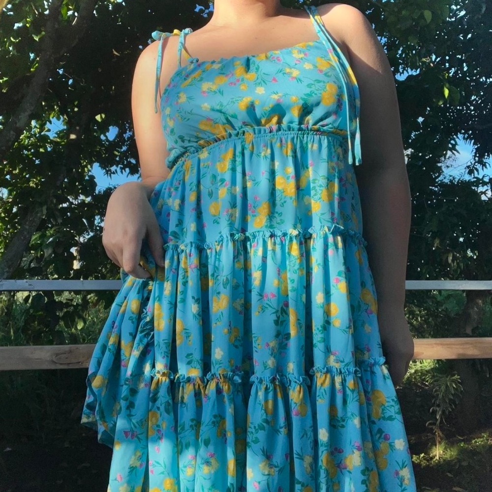 Floral Aqua Dress